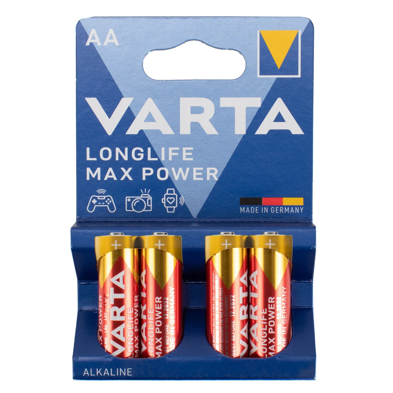 Батарейка, аккумулятор и зарядное устройство для него Varta LONGLIFE MAX P. AA бл.4