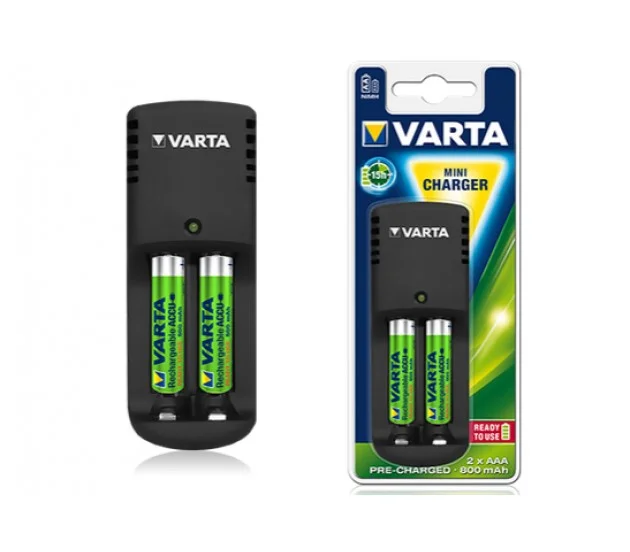 Батарейка, аккумулятор и зарядное устройство для него Varta Mini Charger, black