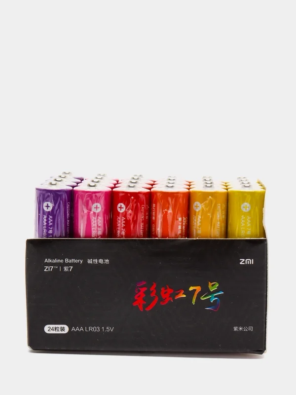 Батарейка, аккумулятор и зарядное устройство для него Zmi Rainbow Z17 типа ААА (24 шт)цветные