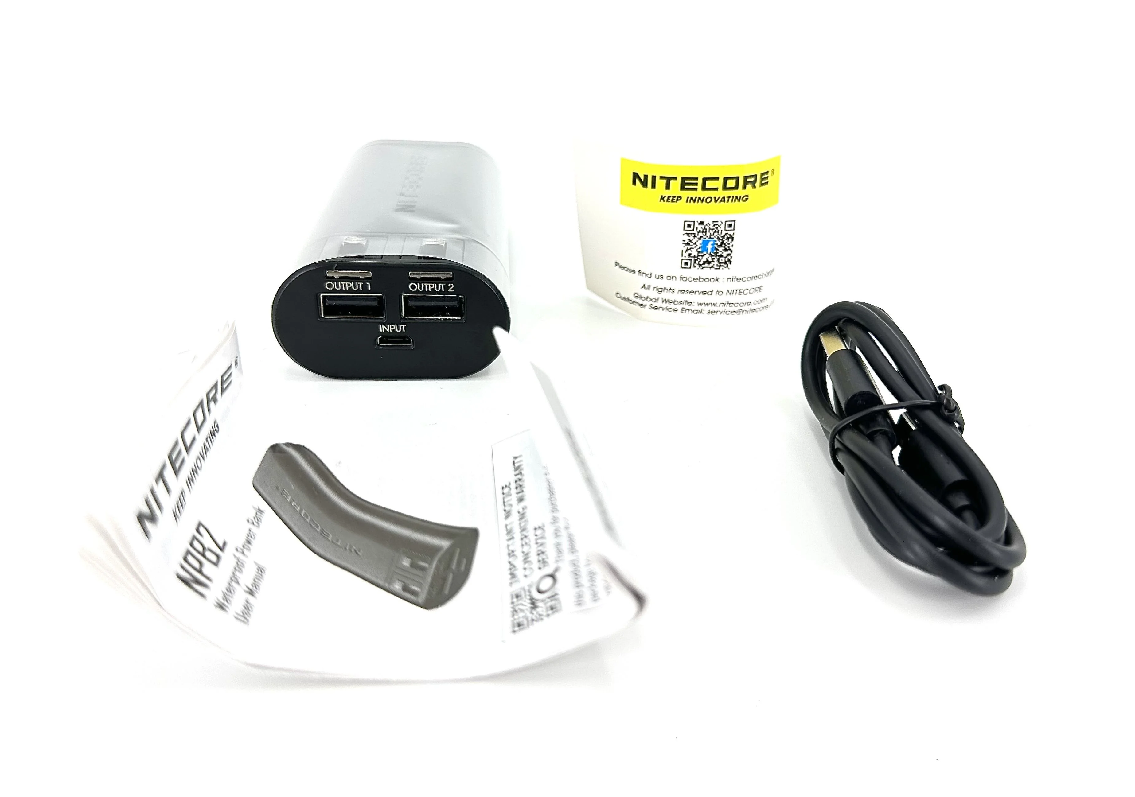 Внешний аккумулятор Nitecore NPB2 Power Bank IP68 Водонепроницаемый 2*21700 Li-ion 10000mAh 3.64v