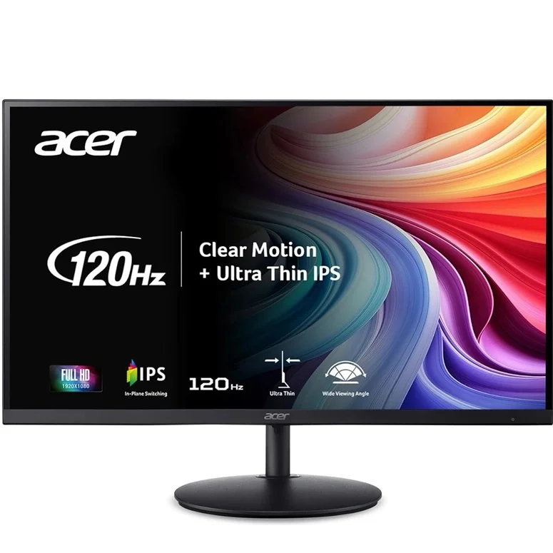 Монитор 23.8" Acer SH242YG0bih IPS 1920x1080, 120 Гц, 1 мс, 16:9, 250 кд/м², HDMI 1.4, VGA, 3.5 Jack, HAS FreeSync, черный
