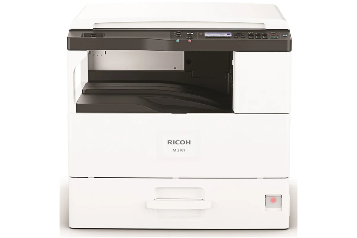 МФУ лазерное ч/б RICOH M 2701 (A3, ч/б, 512Мб, 27стр/мин, дуплекс, 600 dpi, GDI, GigaLAN, ARDF50, цв. сканер, 500л