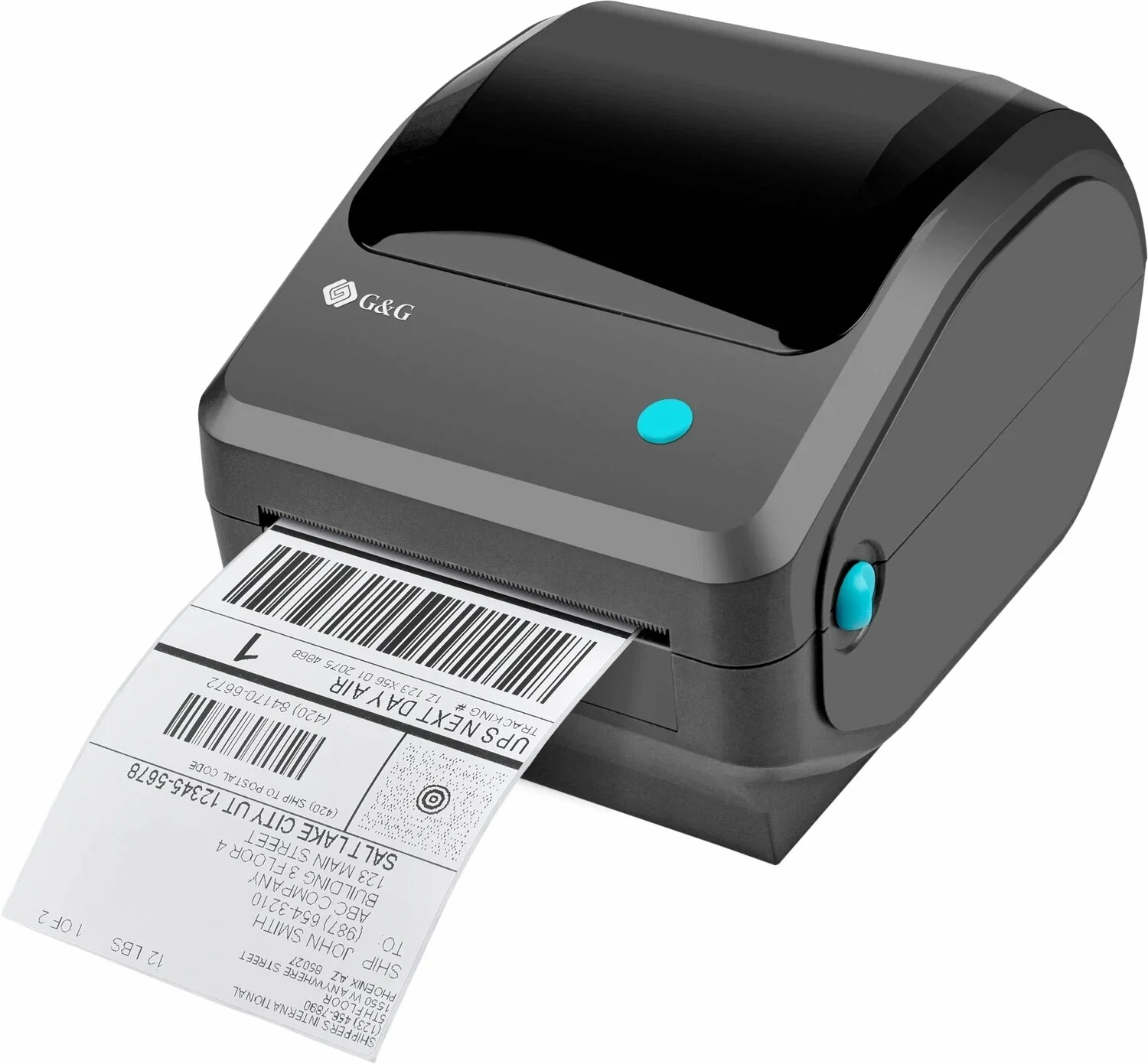 Термопринтер G&G GG-D410 203dpi 152мм/с/USB для печ.накл. черный