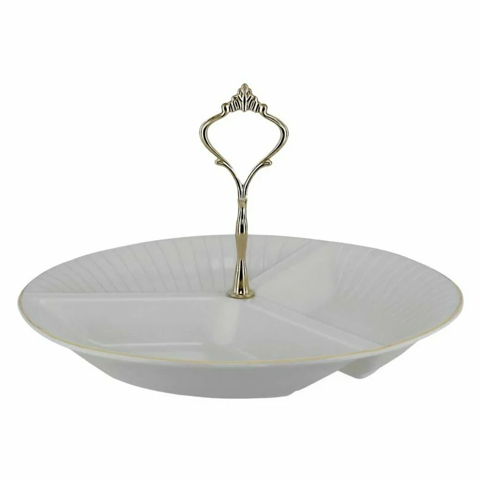 102-057 Менажница 25х16см MARZIPAN GREY в под.уп.(х12)Фарфор