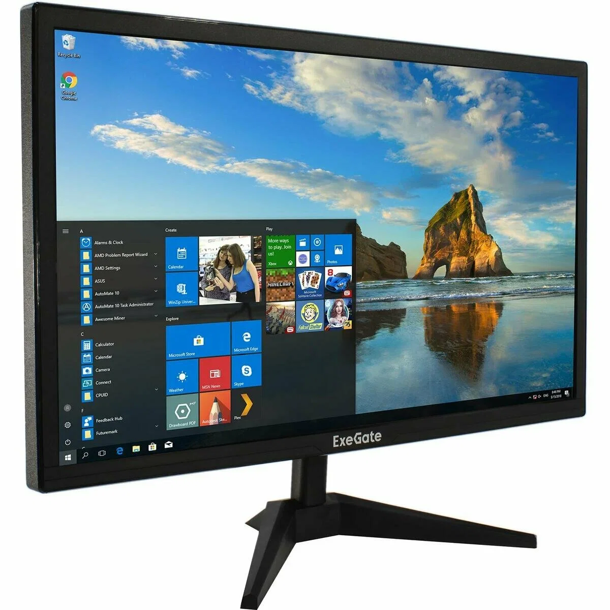 Монитор 23.8" ExeGate EB2400 TN+film 1920x1080, 60 Гц, 5 мс, 16:9, 200 кд/м2, 1xHDMI, 1xVGA, черный