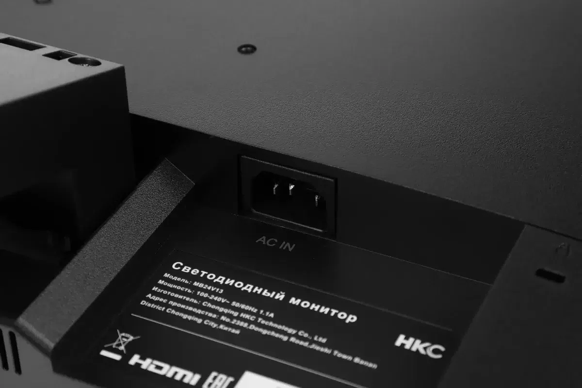 Монитор 23.8" HKC MB24V13FS129 IPS 1920x1080, 100 Гц, 4 мс (GtG), 16:9, 250 кд/м², VGA, HDMI 1.4, DP 1.2, 3.5 Jack, динамики (2×2 Вт), черный