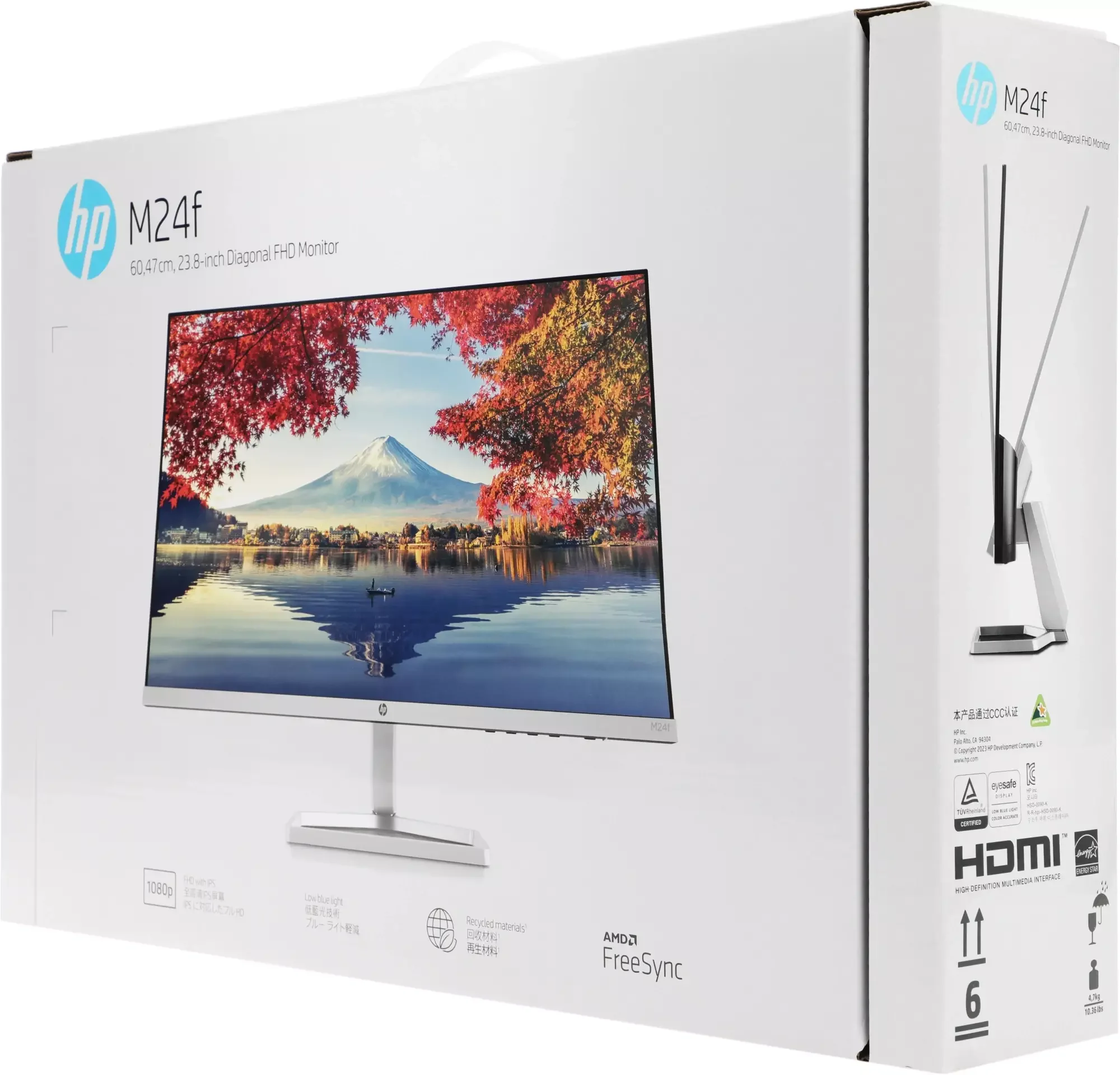 Монитор 23.8" HP M24m IPS 1920x1080, 75 Гц, 5 мс, 16:9, 300 кд/м², HDMI 1.4, DP 1.2, USB-C (65 Вт PD), USB Hub (2x USB-A), 3.5 Jack, динамики (2x2 Вт)