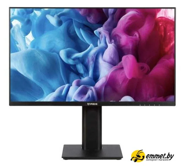 Монитор 23.8" IRBIS MIR View24 IPS 1920x1080, 75 Гц, 5 мс, 16:9, 250 кд/м², VGA, HDMI, DP, 3.5 Jack, динамики (2 Вт), черный, в реестре Минпромторга