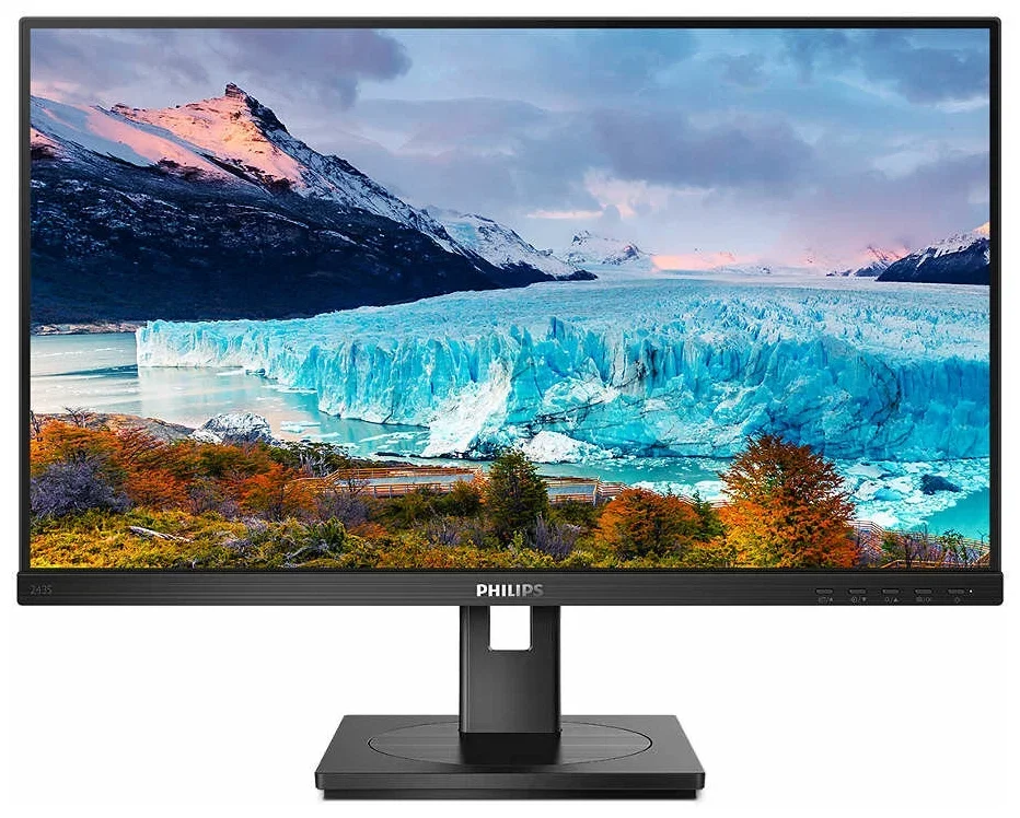 Монитор 23.8" PHILIPS 243S1/00 Black с поворотом экрана (IPS, 1920x1080, 75Hz, 4 ms, 178°/178°, 250 cd/m, 50M:1