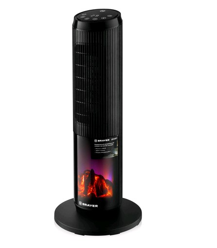 Тепловентилятор BRAYER BR4863, 2000Вт, LED-диспл, пуль ДУ,тайм 8 ч, СДЕЛАЕМ ЛУЧШУЮ ЦЕНУ!