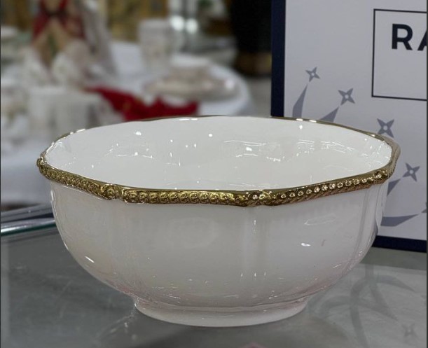 RA-022-111 Салатник круглый 23см БУСИНКА GOLD / ящ* 12шт