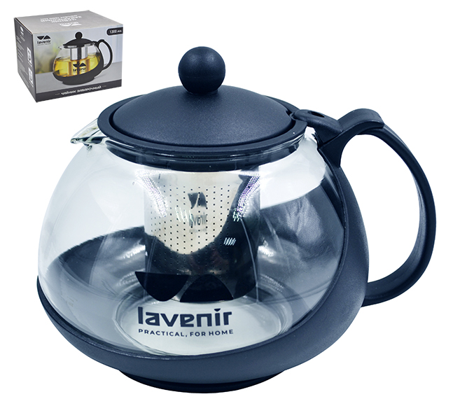 Lavenir Чайник заварочный 8092-1200BLK (1200 мл)