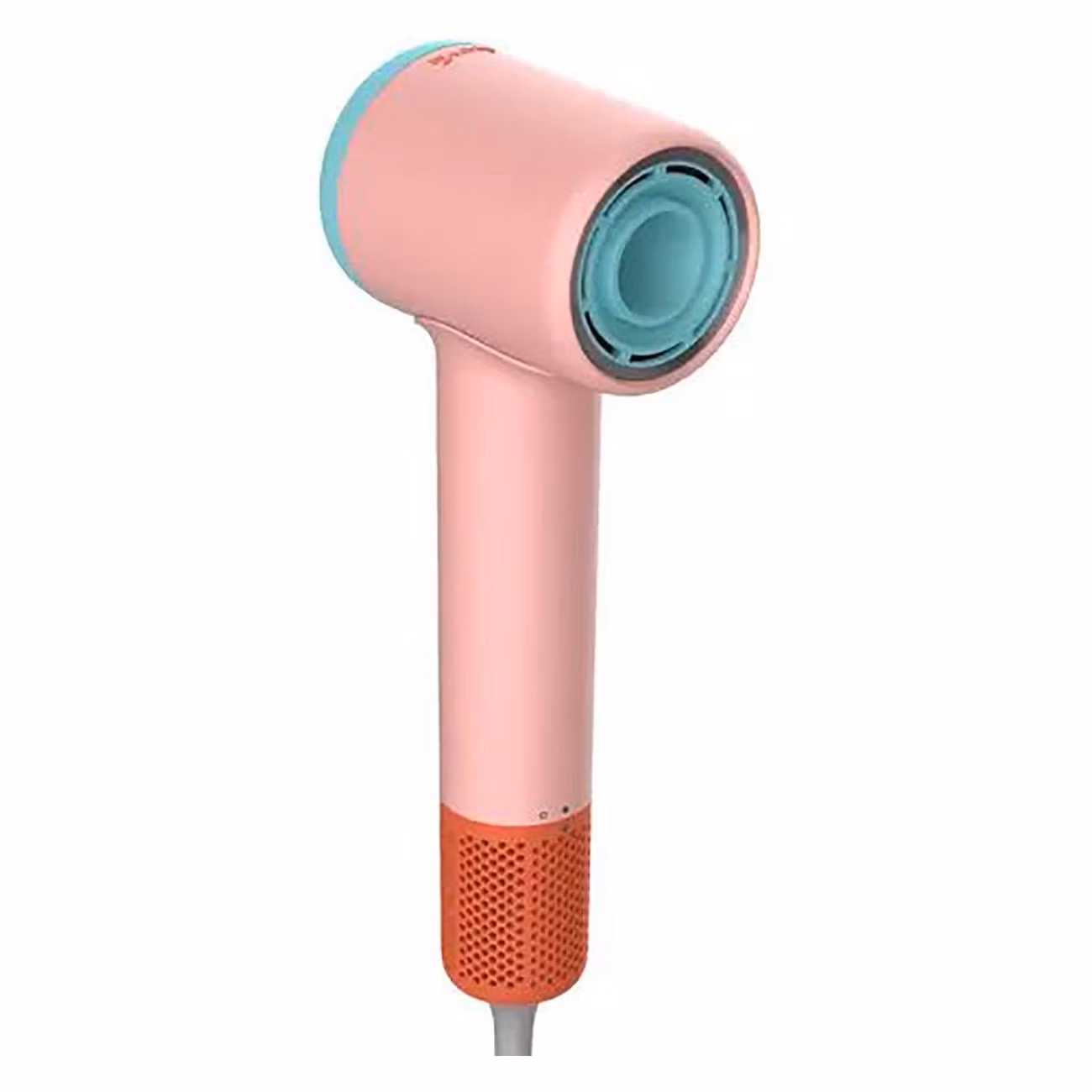 Фен Deerma DEM-CF51W розовый/бирюзовый, 1400 Вт, компактный, ионизация
