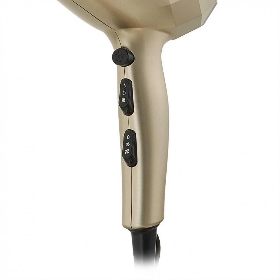 Фен DELTA LUX DL-0941 золотой/черный, 2200 Вт, ионизация