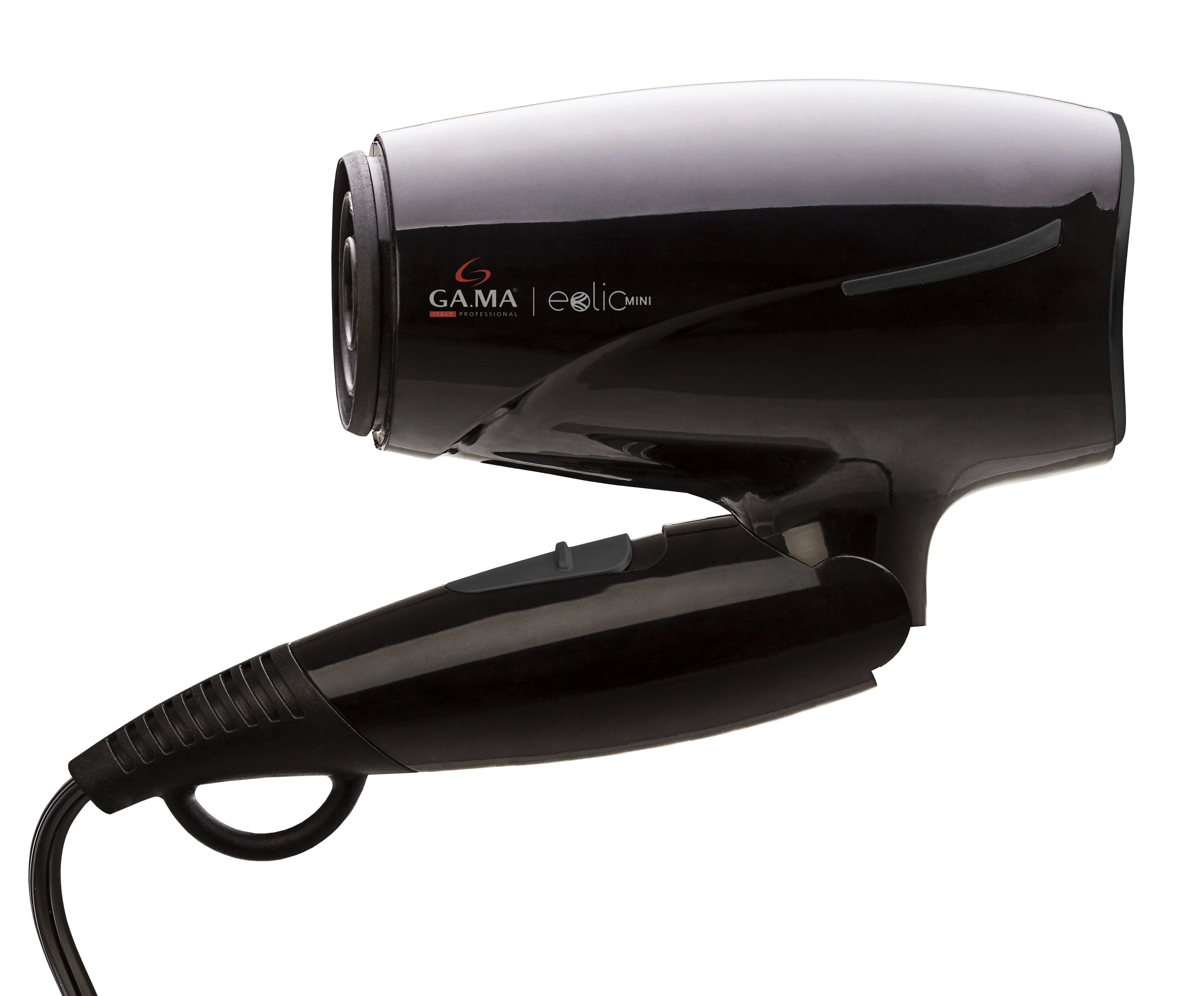 Фен GA.MA GH0201 EOLIC MINI CX черный, 1600 Вт, компактный, ионизация