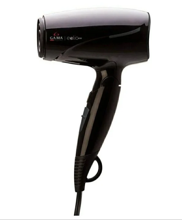 Фен GA.MA GH0201 EOLIC MINI CX черный, 1600 Вт, компактный, ионизация