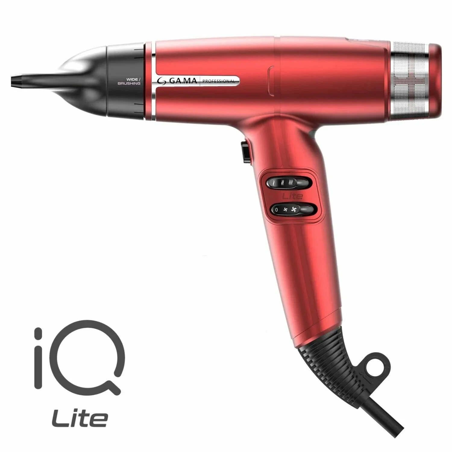 Фен GA.MA IQ LITE красный, 1600 Вт, компактный, ионизация