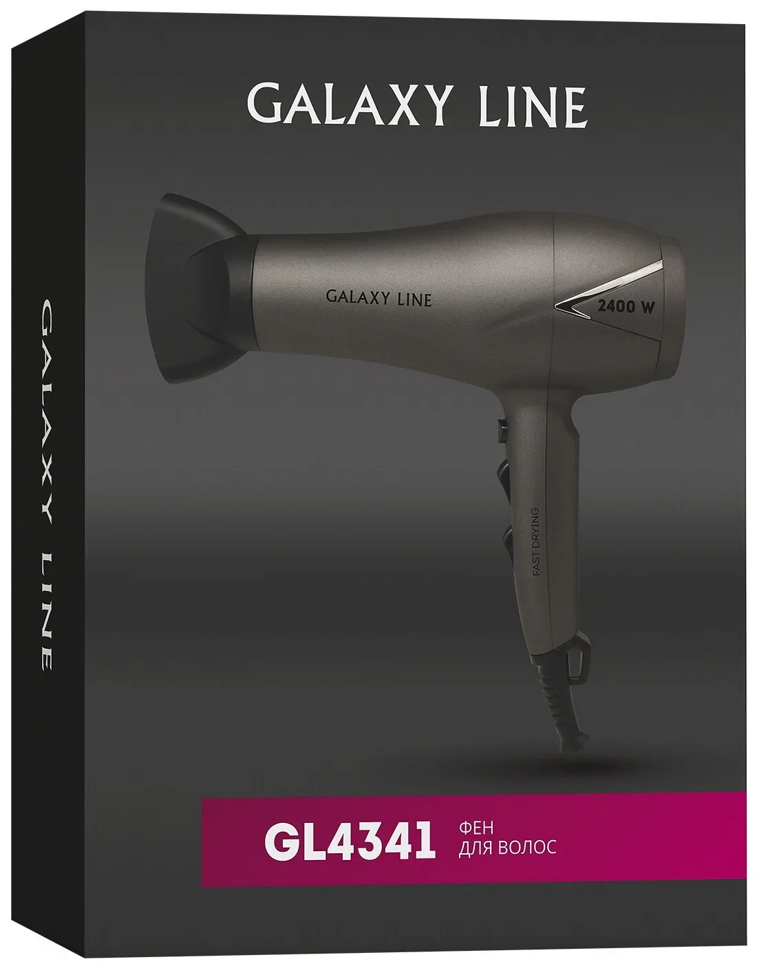 Фен Galaxy Line GL 4341 черный, 2400 Вт