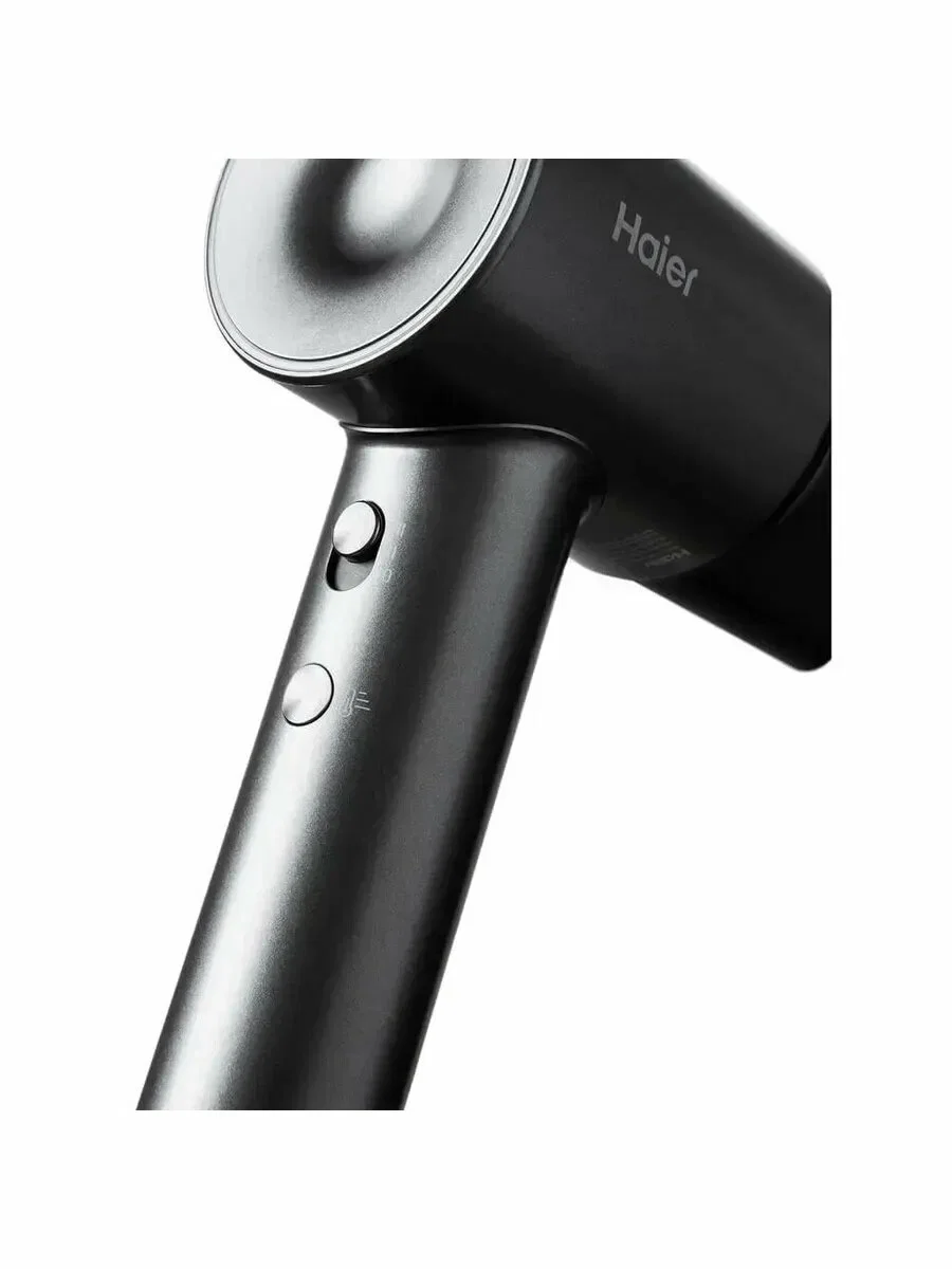 Фен Haier HHD-603 графитовый, 1600 Вт, компактный, ионизация