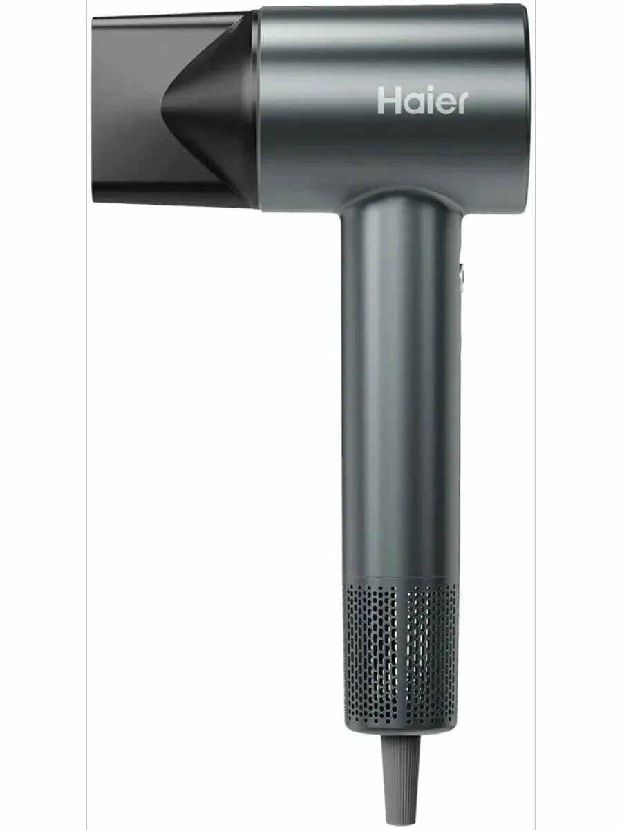 Фен Haier HHD-603 графитовый, 1600 Вт, компактный, ионизация