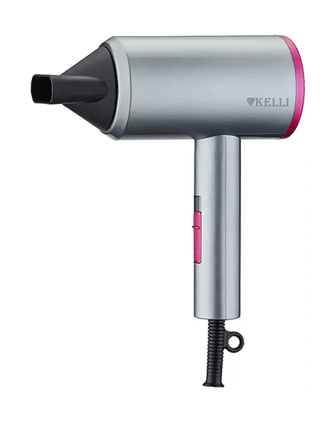 Фен Kelli KL-1101 серебристый/розовый, 2400 Вт