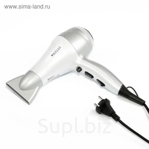 Фен Kelli KL-1110 белый/серебристый, 2400 Вт