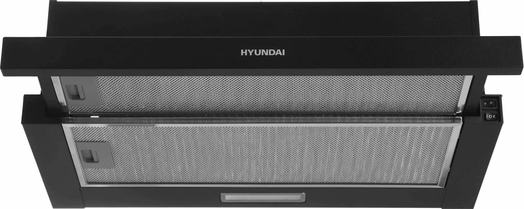 Вытяжка встраиваемая Hyundai HBH 6233 BK черный управление: кулисные переключатели (1 мотор)
