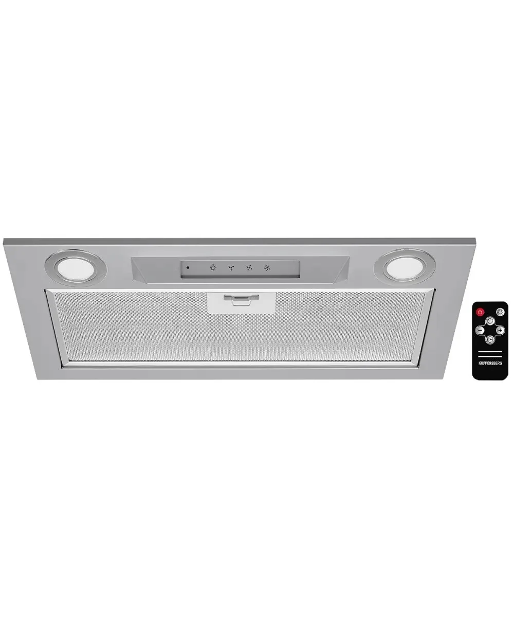 Вытяжка встраиваемая Kuppersberg INLINEA 52 Beige, ширина 52 см, отвод/рециркуляция, 850 м3/час, электронное сенсорное управление, таймер, пульт ДУ, 3