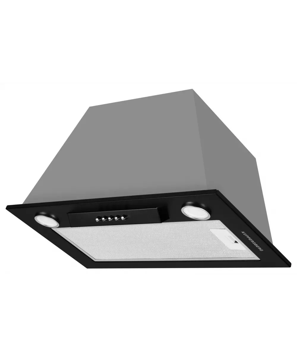 Вытяжка встраиваемая Kuppersberg INLINEA 52 Black, ширина 52 см, отвод/рециркуляция, 850 м3/час, электронное сенсорное управление, таймер, пульт ДУ, 3