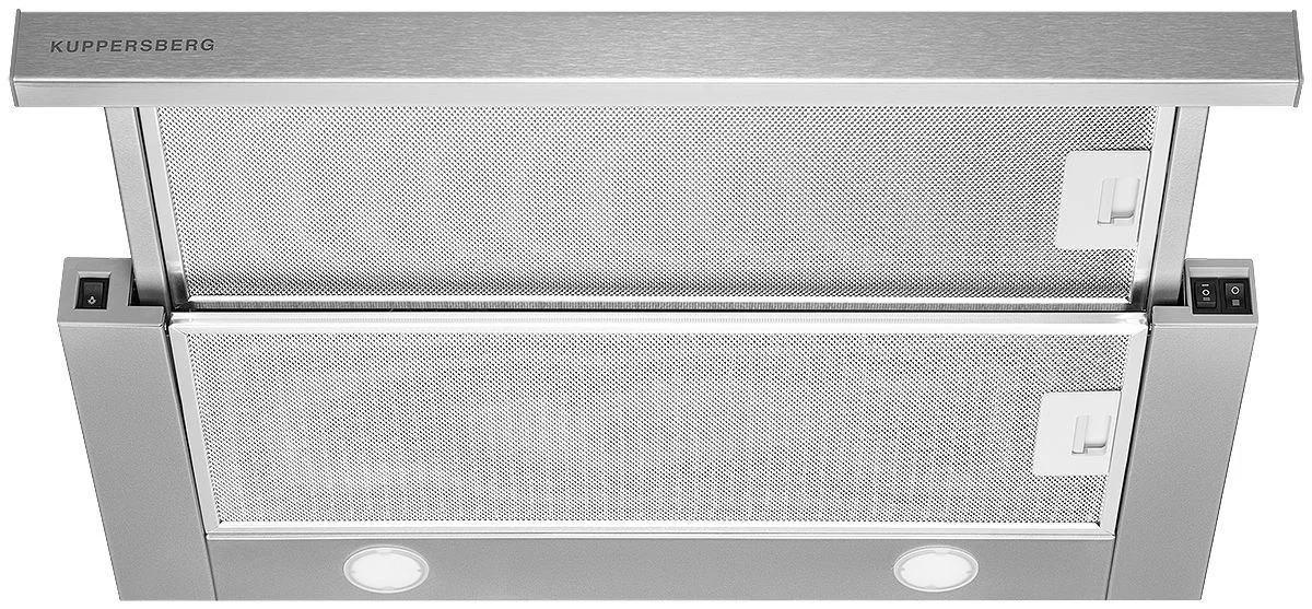 Вытяжка встраиваемая Kuppersberg SLIMTURBO 60 C телескопическая, ширина 60 см, отвод/рециркуляция, 1500 м3/час, механическое управление, 3 скорости, о