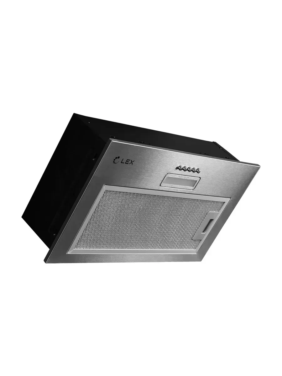 Вытяжка встраиваемая LEX GS Bloc LIGHT 600 нержавеющая сталь, 53 см, 500 куб. м/ч, 44 дБ