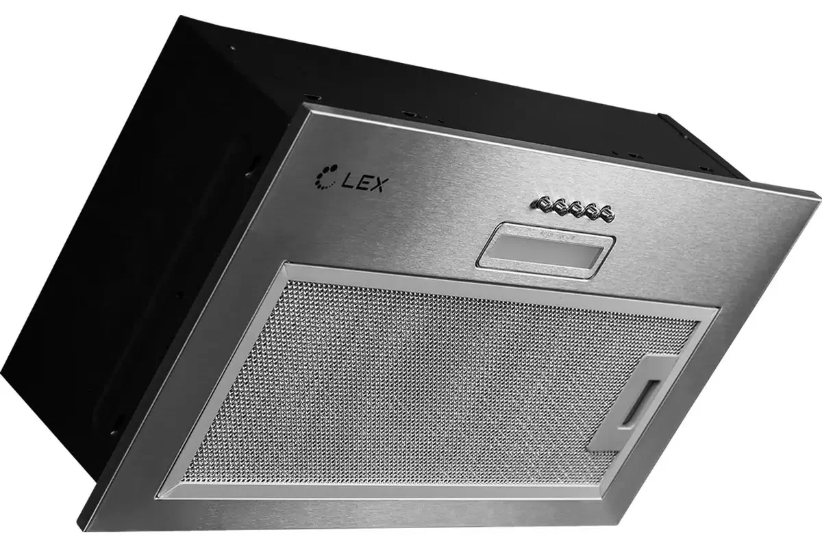 Вытяжка встраиваемая LEX GS Bloc LIGHT 600 нержавеющая сталь, 53 см, 500 куб. м/ч, 44 дБ