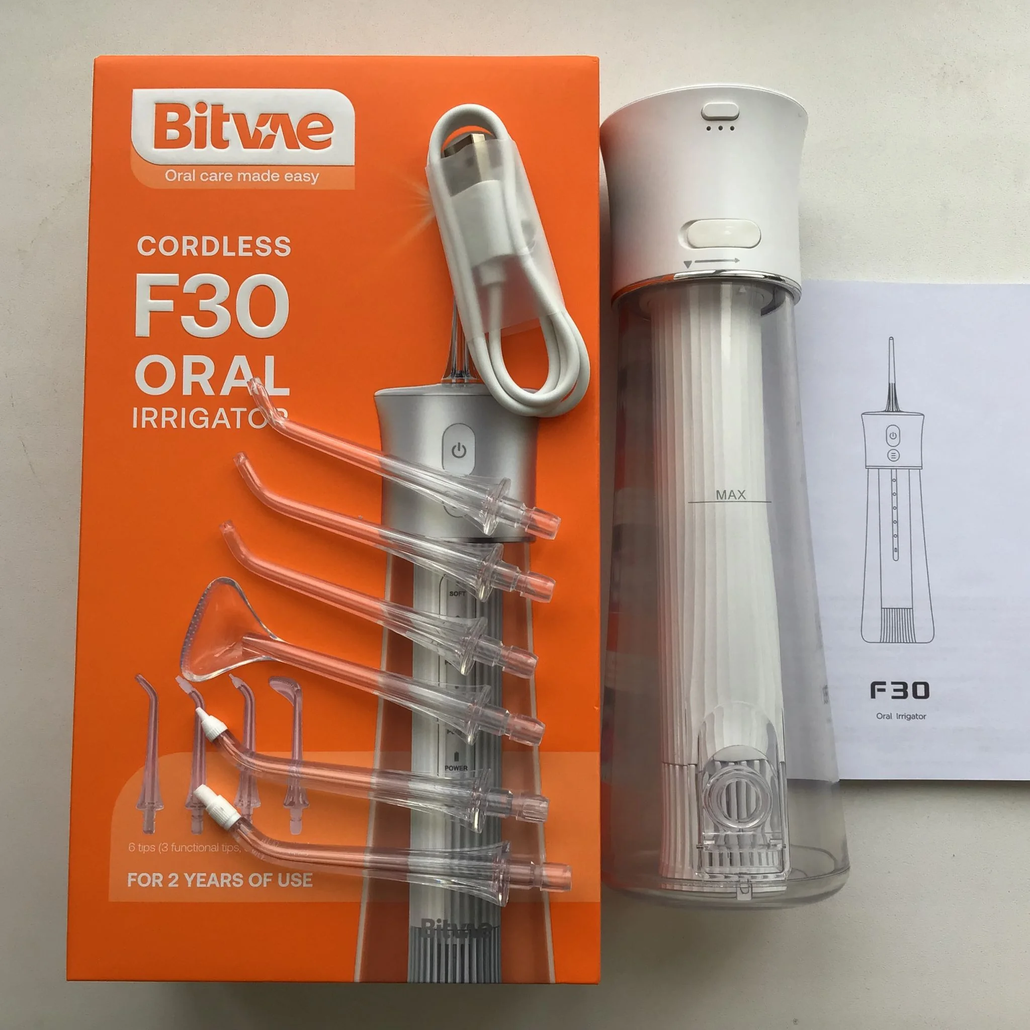 Ирригатор Bitvae F30 Water Flosser, 7 насадок, F30, GLOBAL, белый