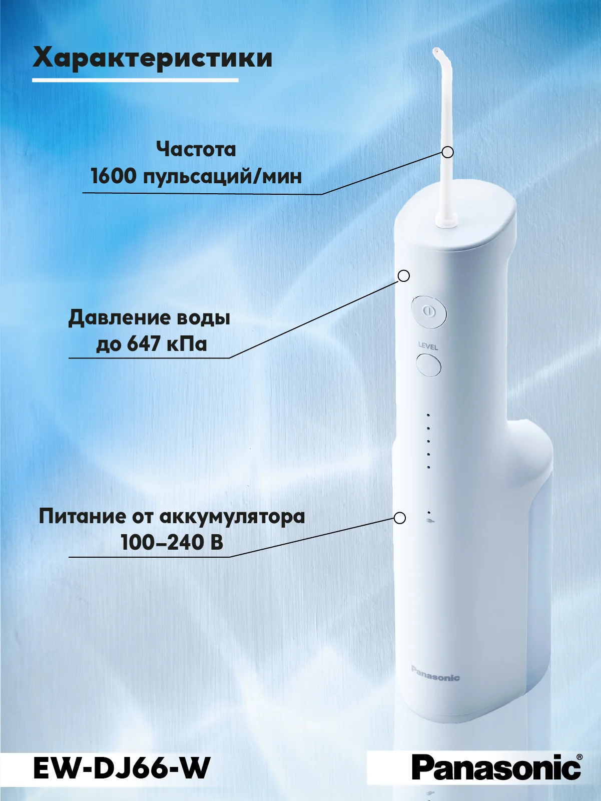 Ирригатор Panasonic EW-DJ26 голубой