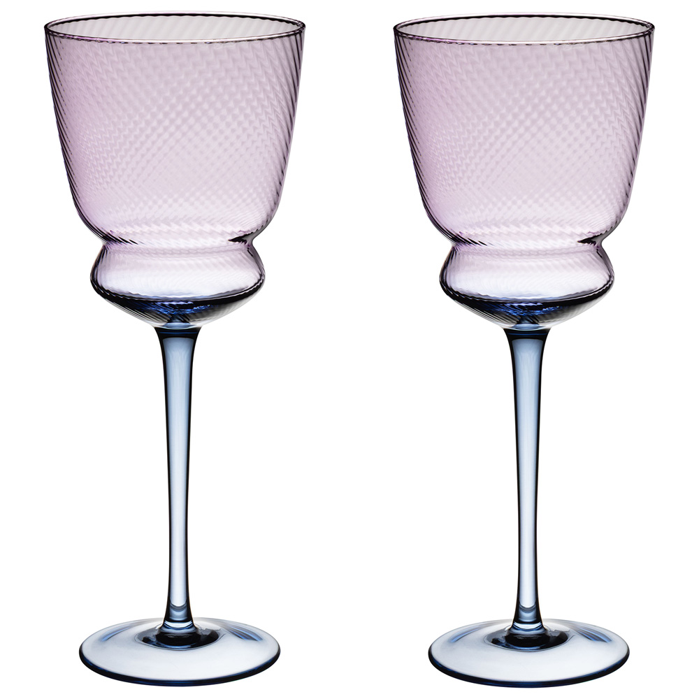 НАБОР БОКАЛОВ ДЛЯ ВИНА "TWIST & SHINE" PURPLE, 2 ШТ/380 МЛ