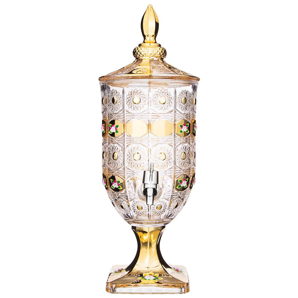ДИСПЕНСЕР ДЛЯ НАПИТКОВ "ЛИМОНАДНИЦА LEFARD GOLD GLASS" 2,6 Л. 16*16 СМ. ВЫСОТА=44,5 СМ. (КОР=2ШТ.)