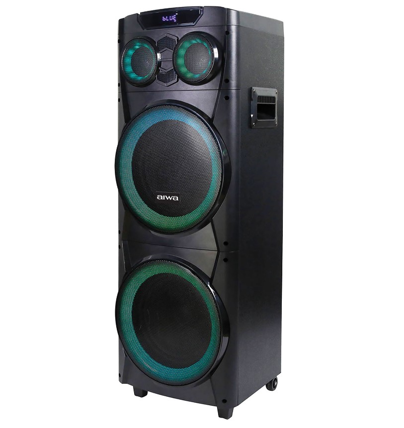 Портативная аудиосистема AIWA CAS-1001, мощн.100Вт, TWS, аккум.20В/7000мАч, FM тюнер