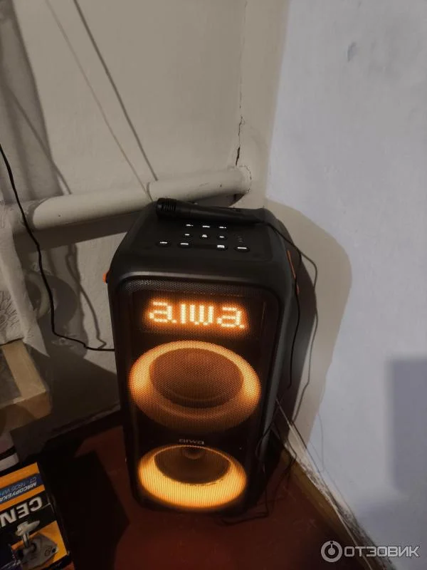 Портативная аудиосистема AIWA CAS-1001, мощн.100Вт, TWS, аккум.20В/7000мАч, FM тюнер
