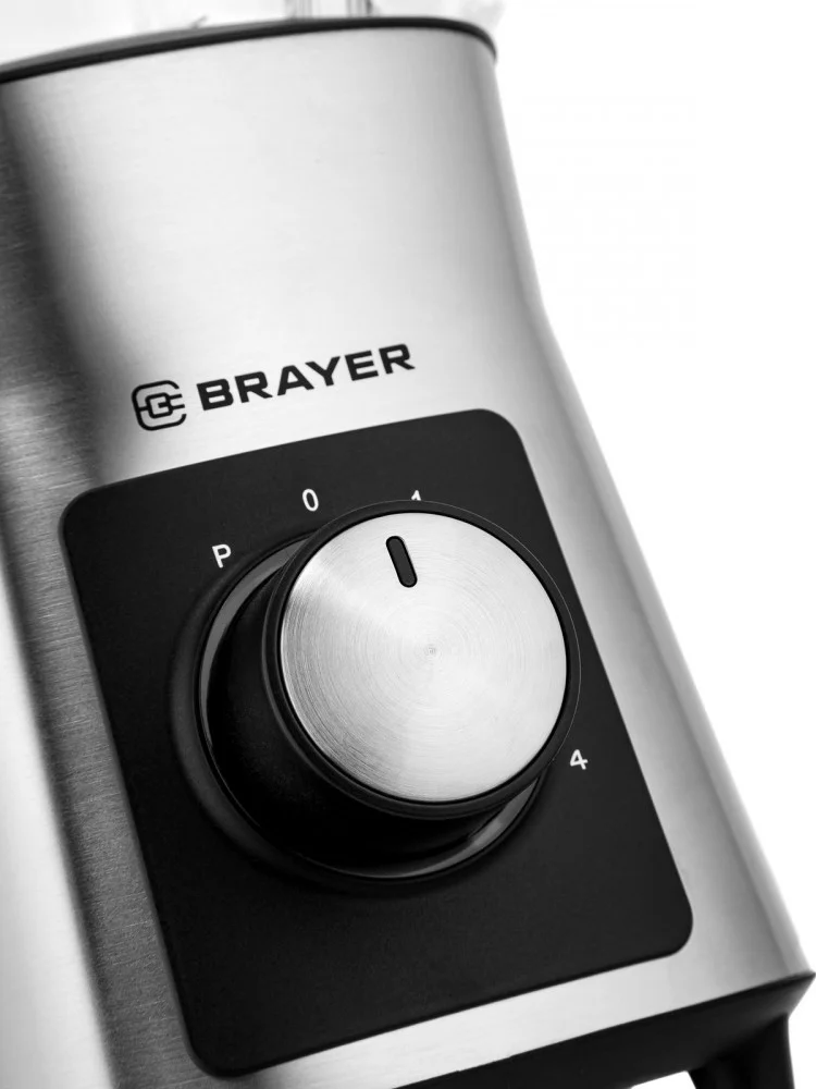 Блендер стационарный BRAYER 1208BR, 1600 Вт, стекл., 1,75 л, 6 нож. титан., импульс, колка льда