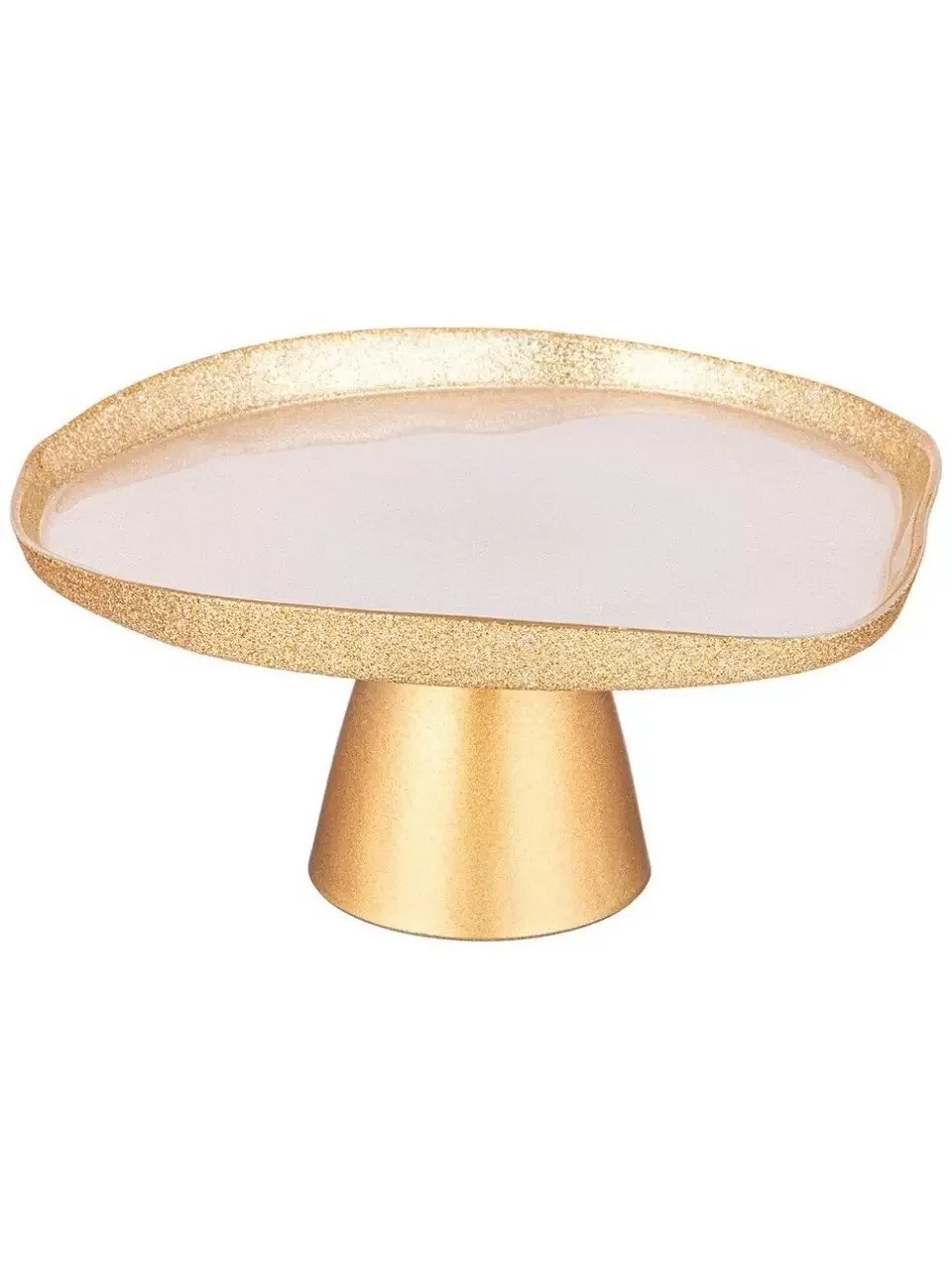 БЛЮДО НА НОЖКЕ "BOHEMIA" GOLD D=21СМ