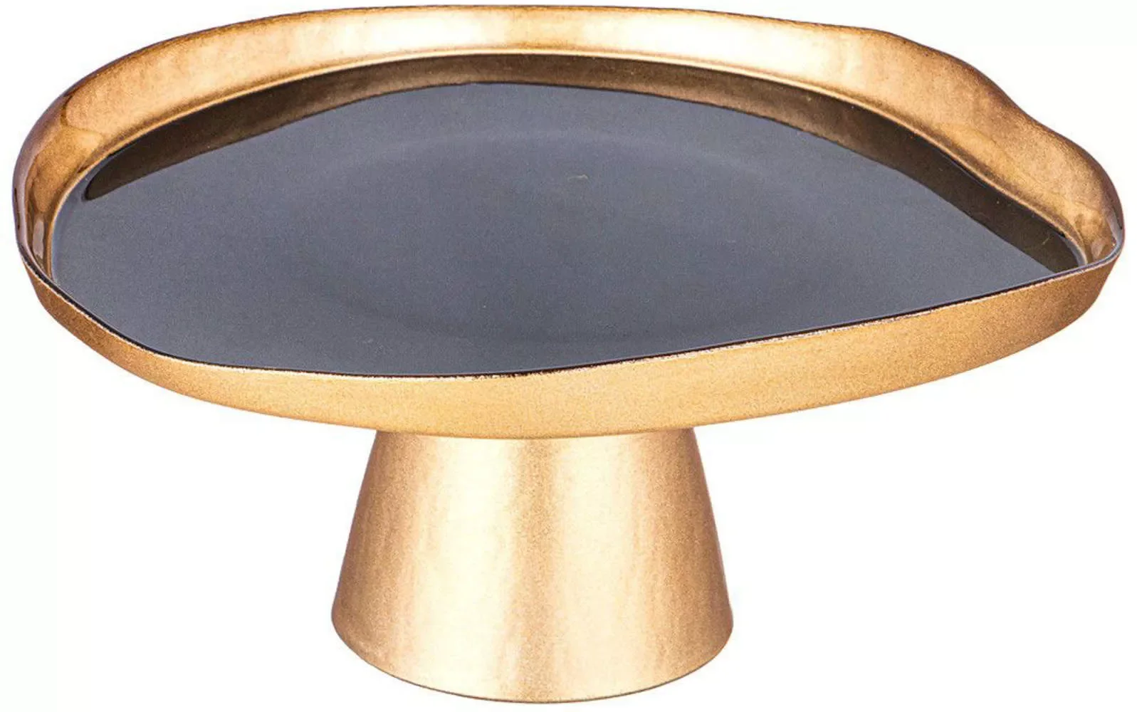 БЛЮДО НА НОЖКЕ "BOHEMIA" GOLD D=21СМ