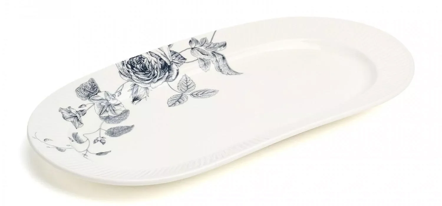 БЛЮДО ОВАЛЬНОЕ LEFARD "BLUE GARDEN" 35,5*19*2,5 СМ