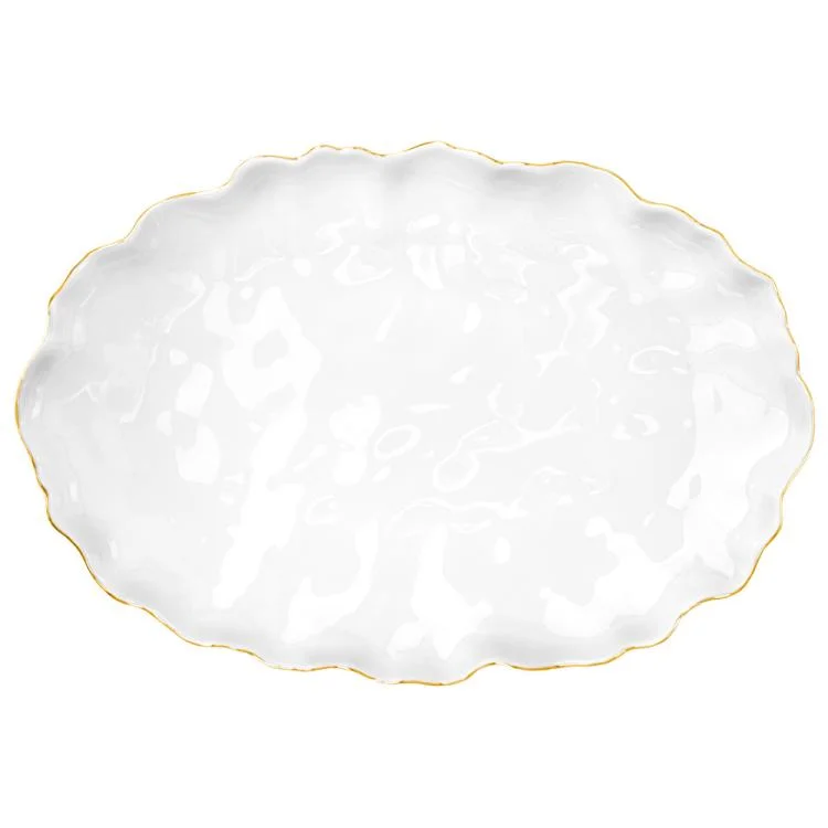 БЛЮДО ОВАЛЬНОЕ LEFARD "CHARM" 35,5*24*3 СМ (С ЗОЛОТОЙ ЛИНИЕЙ)