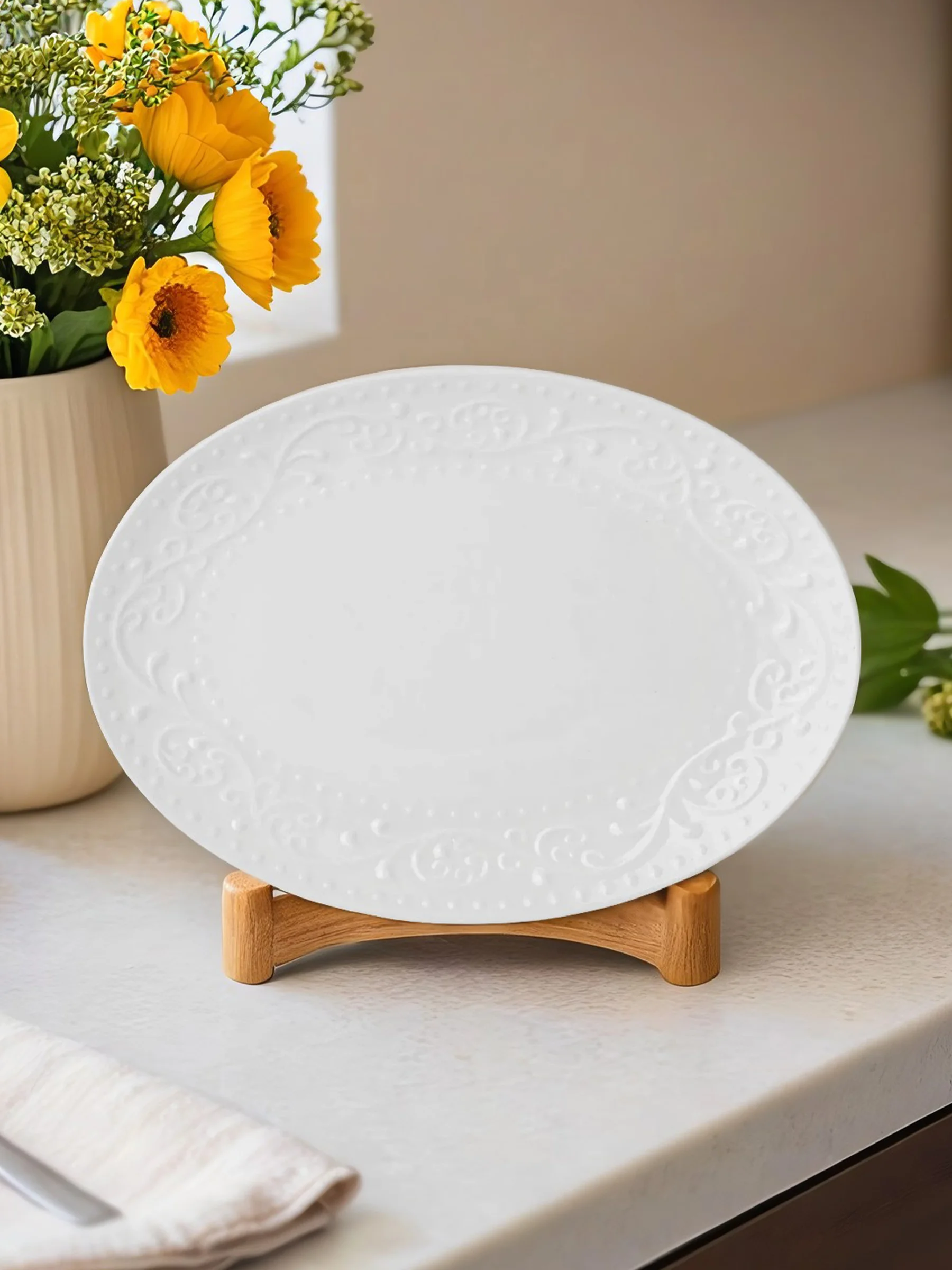 БЛЮДО ОВАЛЬНОЕ LEFARD "FLORAL" 30*22*2,5 СМ (КОР=30ШТ.)