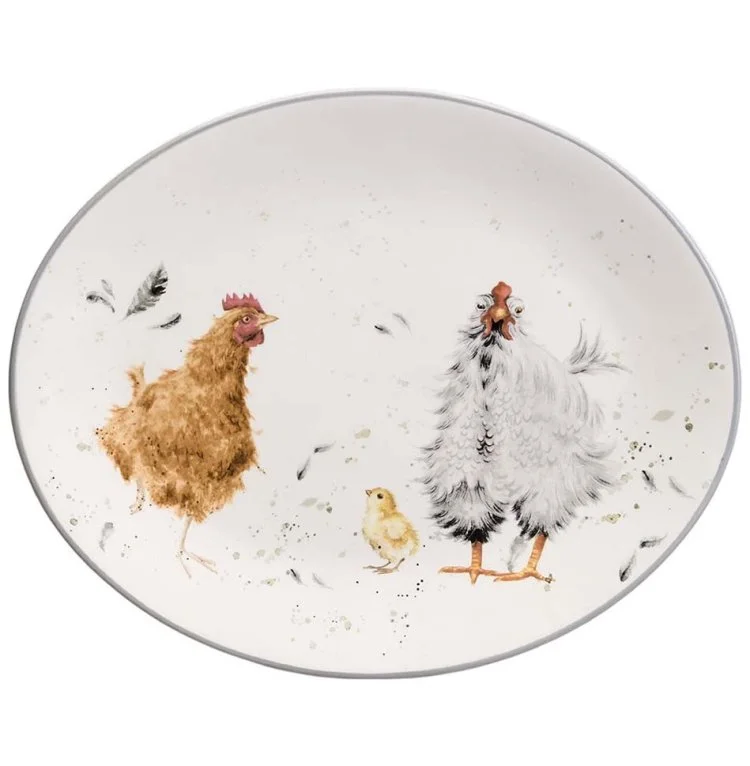 БЛЮДО ОВАЛЬНОЕ LEFARD "FUNNY HENS" 31,5*25,5*3 СМ (КОР=12ШТ.)