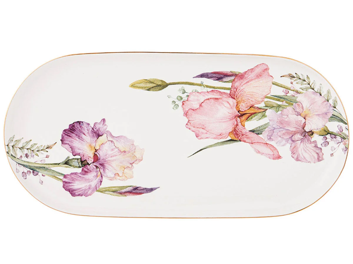 БЛЮДО ОВАЛЬНОЕ LEFARD "IRISES" 30,5 СМ (КОР=36ШТ.)