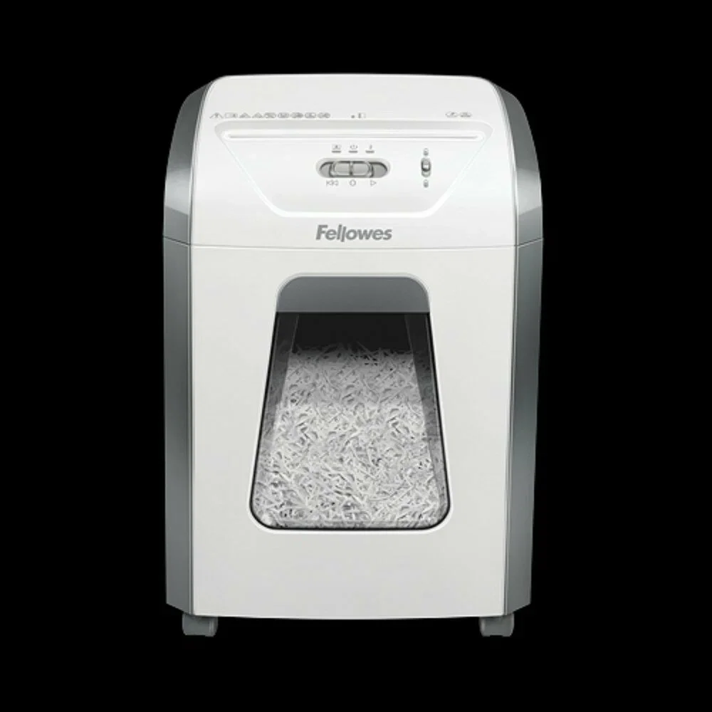 Fellowes® Шредер Powershred 15C, DIN P-4, 4x40мм, 15лcт., 19лтр., Safety Lock, белый.