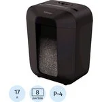 Fellowes® Шредер Powershred LX41, DIN P-4, 4х12мм, 8 лст., 17 лтр., уничт.: скрепки, скобы, карты.