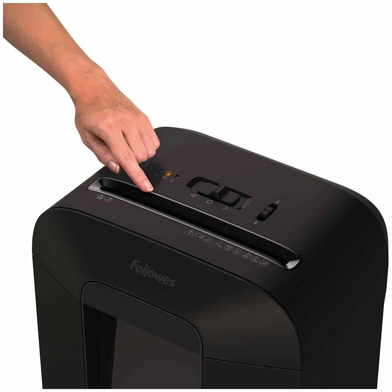 Fellowes® Шредер Powershred LX85, DIN P-4, 4х40мм, 12лст., 19лтр., SafeSense.