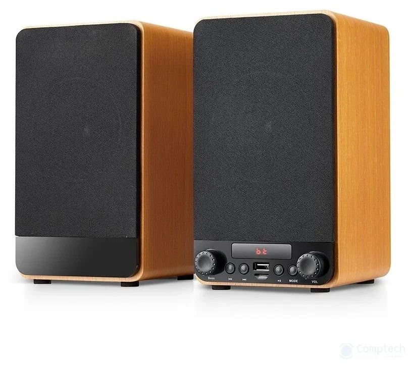 Акустическая система Dialog Jazz AJ-13 BLACK - акустические колонки 2.0, 2*15W RMS, Bluetooth, FM, USB+microSD reader